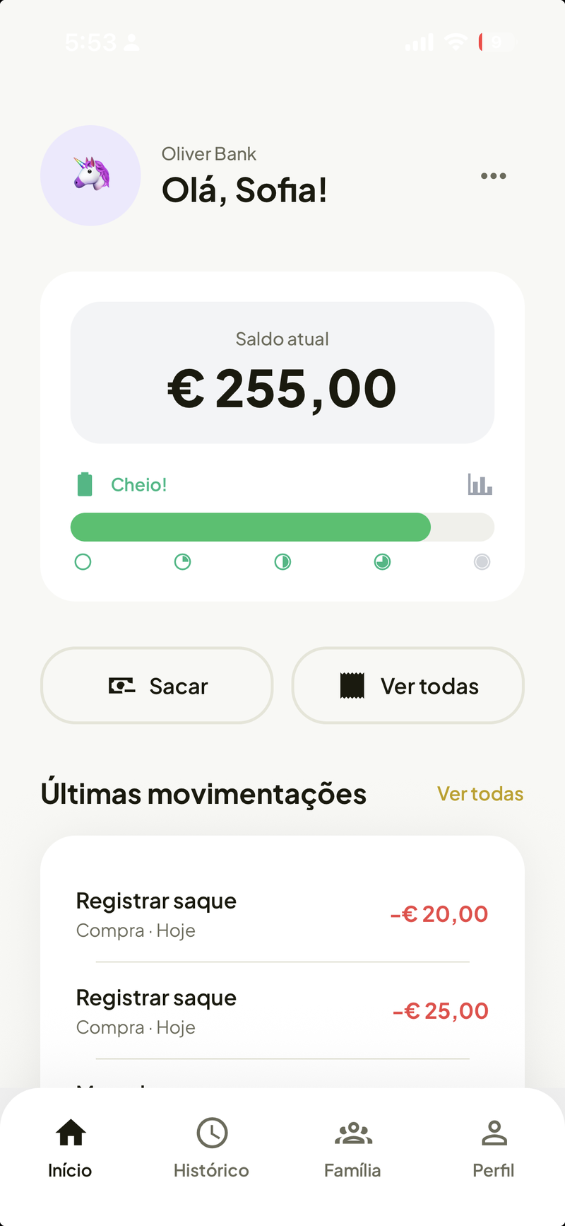 O Meu Banco app screenshot